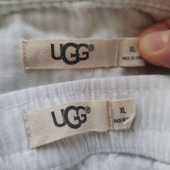 🌹 UGG 🌹 Raven Cotton Flannel Striped Pajama Set - [XL in Light Blue + White] - Picture 14 of 16